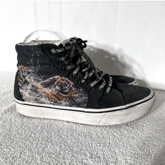 Vans Discovery Project Cats Black High Top Sneakers Project Tigers 9.5 - Picture 1 of 15